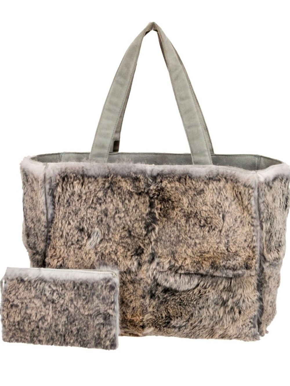 CHANEL Rabbit Orylag Fur Tote